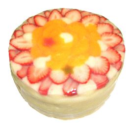 豆乳クリームのフルーツ飾りケーキ