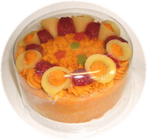 かぼちゃクリーム（冷凍）・苺コンポートとりんごコンポート飾りケーキ